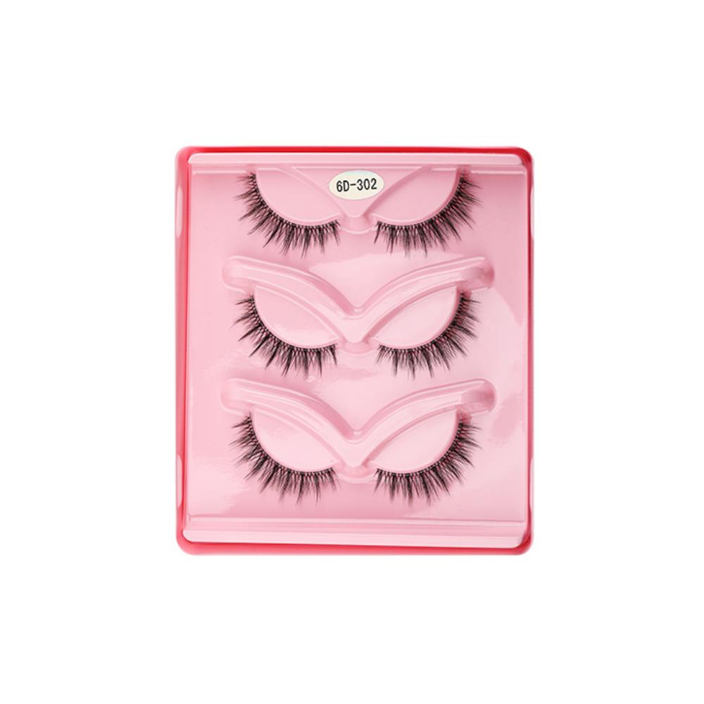 Clear Band Cat Eye False Eyelashes Natural Long 3D Faux Mink Lash Eye Makeup Tools