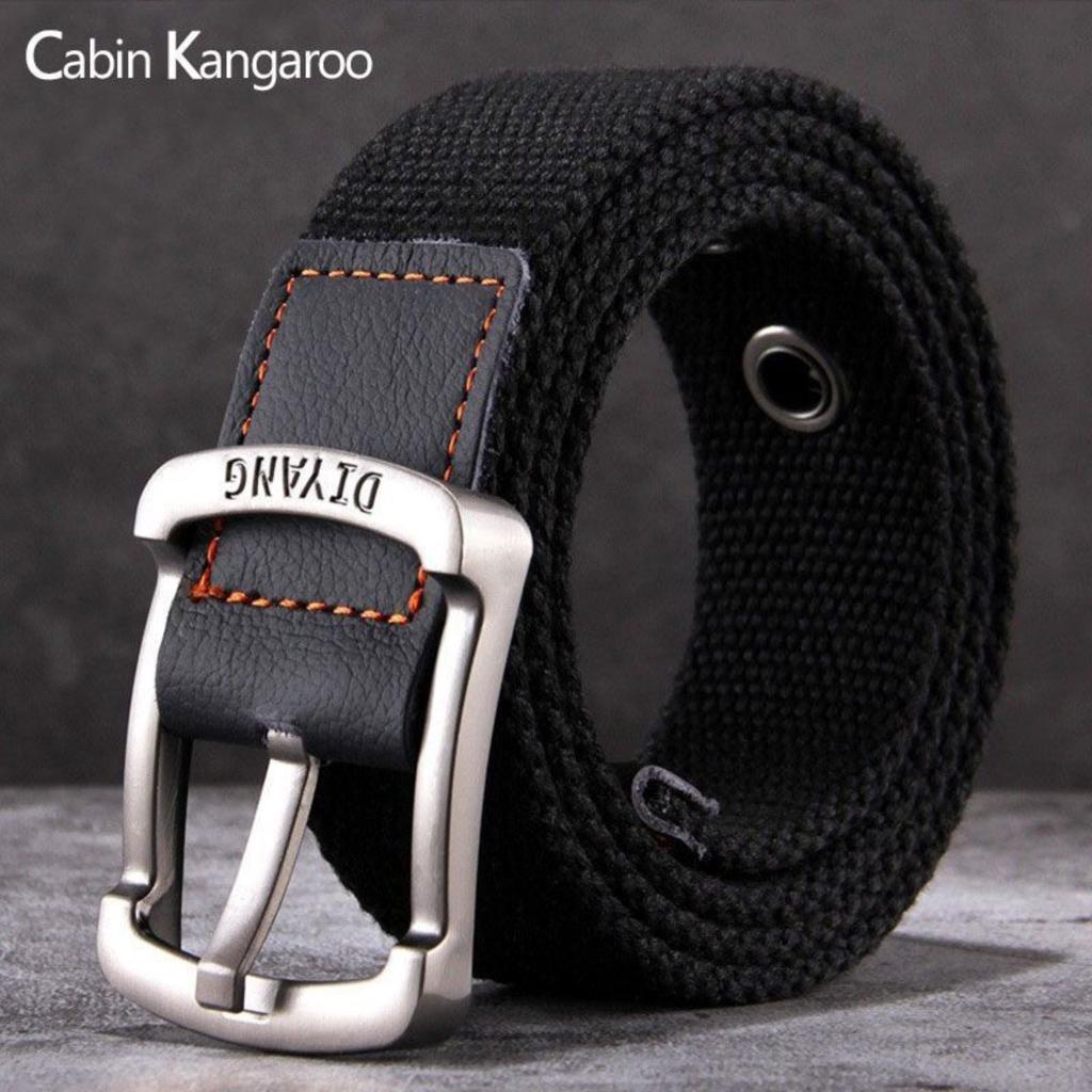 Canvas-Gürtel Herren-Gürtel Lässiger Canvas-Gürtel Gürtel Koreanische Version Von Lässigem Business-Rindsleder Dornschließe Männlicher Canvas-Hosen-Gürtel