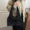 Autumn Winter New Fashi Simple Shoulder Bag Large Capacity Tote Bow Underarm Stylish Handle Bag Texture Simple Commuting Bag