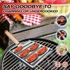 Stainless Steel Sausage Roller Rack with Extra Long Wood Handle BBQ Hot Dog Griller Sausage Corn Roller for Barbecue Party Tools