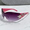 New Women's Fashion Y2K Sunglasses Star Decorative Large Frame Sun Glasses Outdoor Sports Cycling Eyewear UV400