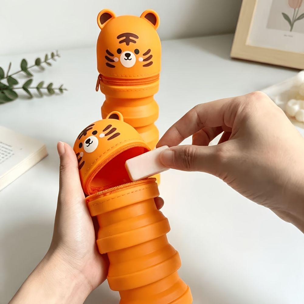 Silicone Material Upright Desk Organizer Upright Design Desk Storage Box For Kids