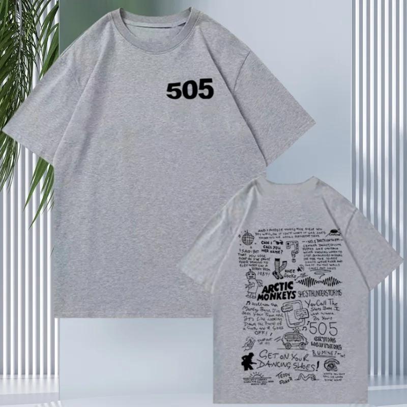 New Cotton 505 Shirt Arctic Monkey Music Shirt Arctic Monkey Merch Gift Arctic Monkey Fans Round Neck Short Sleeve Shirt