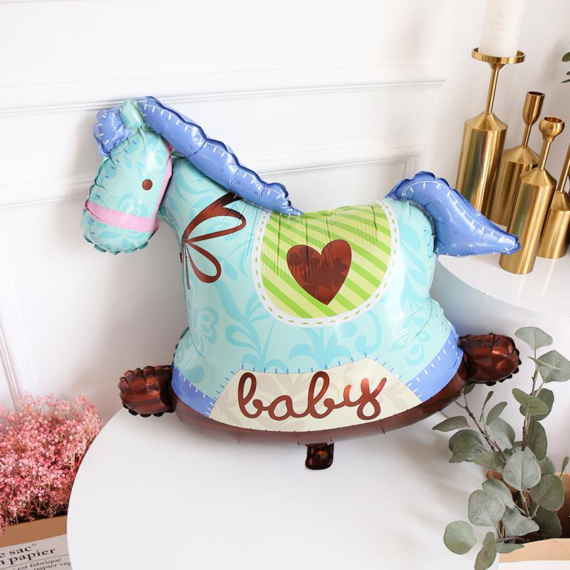 Baby Birthday & Back-to-School Cartoon Animal Balloons for Kids' Party - Giraffe & Elephant Theme