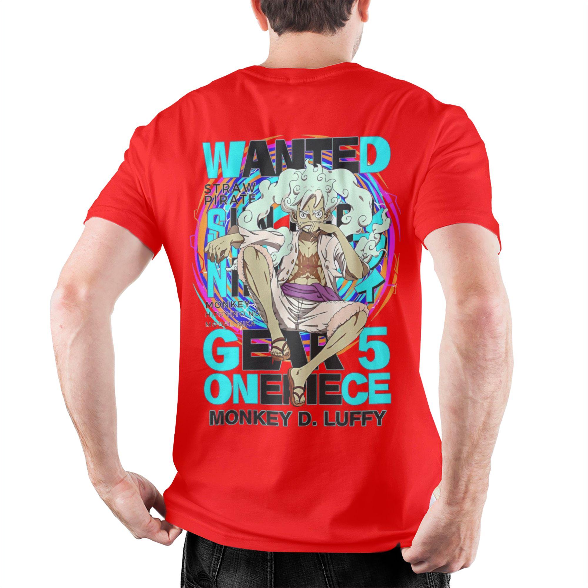 

Mens The Great Leader Ones Pieces Luffy T Shirts Cotton Clothing Novelty Short Sleeve Crewneck Tees Original TShirt M