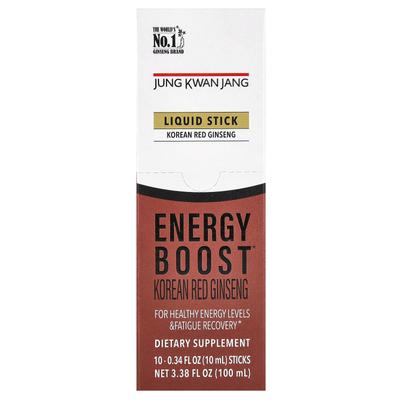 CheongKwanJang, Korean Red Ginseng Liquid Stick, Energy Boost, 10, 10ml (0.34fl Oz) Each