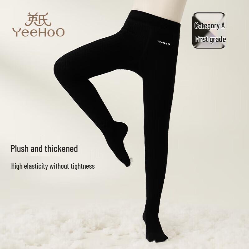 YEEHOO Girls Fleece-Lined Warm Pantyhose L