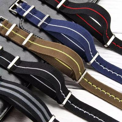 Elastische NATO Nylon Horlogeband voor DW en Seiko, Geweven 18-20-22mm
