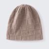 Autumn and Winter Double-strand% Pure Cashmere Knitted Hat Men's and Women's Retro Warm Casual Versatile Square Hat