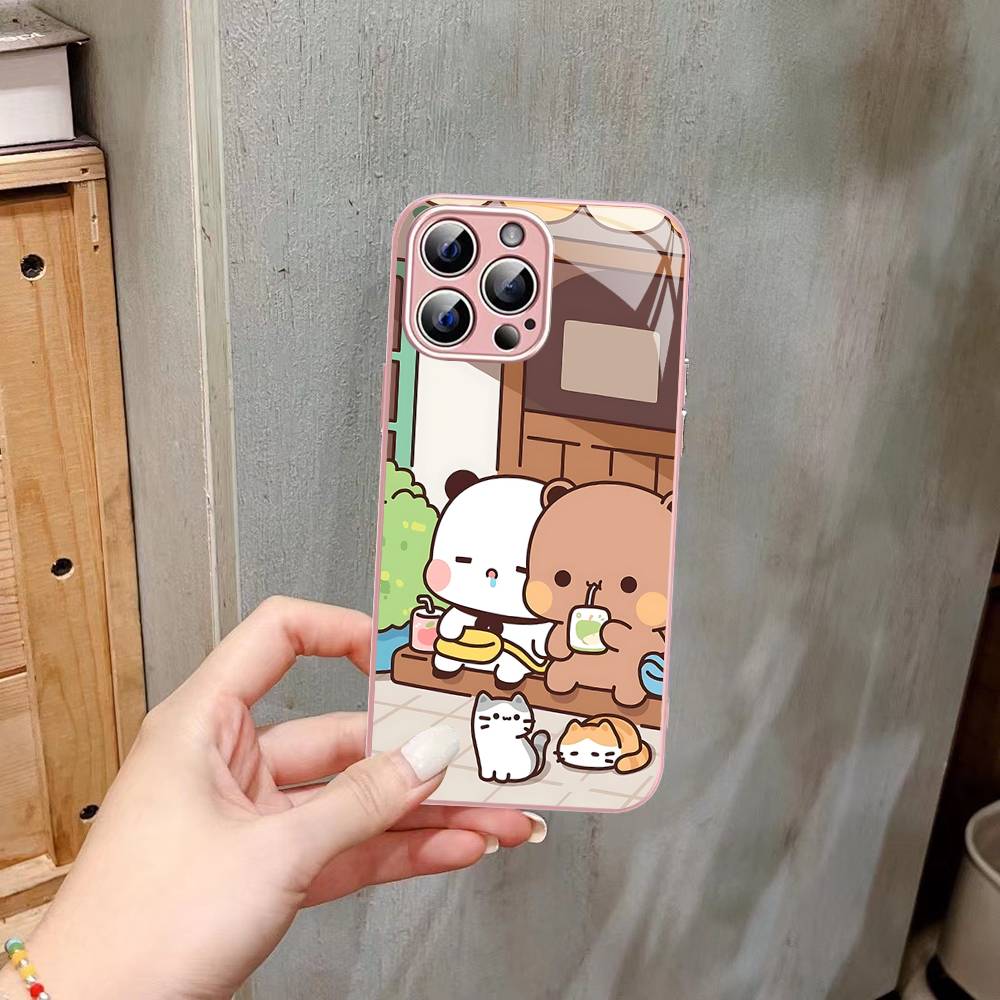Cute Bubu Dudu Tempered Glass For Iphone 14 13 12 11 Pro Mini XS MAX 14Plus X XS XR Cover