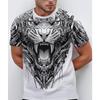 Short Sleeved 3D Trend Digital Printed Fashion T-shirt Plus Men's Short Sleeved T-shirt