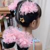2PCS Spring Clip Ballet Hair Net Fashion Headdress Korean Bun Snood Girls Elastic Hair Net  Kids