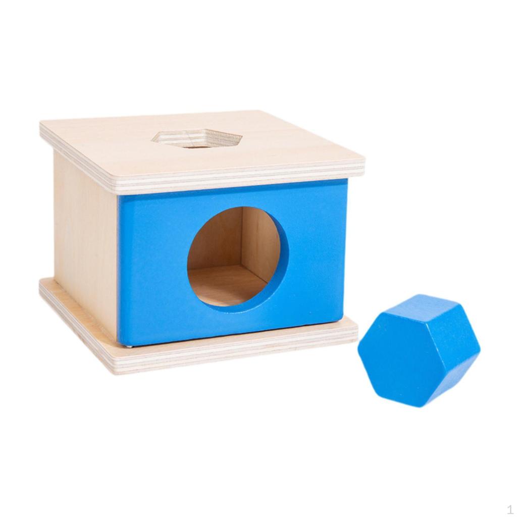Object Permanence Box Coordination Training Fine Motor Skill Sensory Toy Wooden Block Early