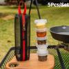 5Pcs Kits Multi-purpose Portable Spliceable Seasoning Bottle Travel Camping Picnic Fishing Barbecue Seasoning Box.