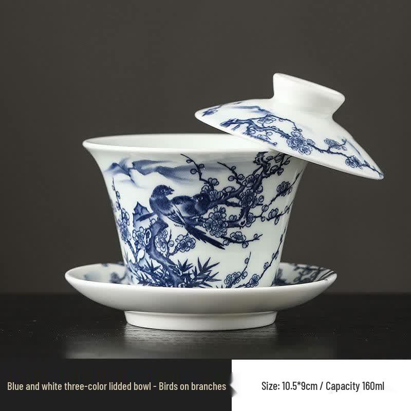 Qiwei Ru Kiln Anti-Scald Ceramic Gaiwan