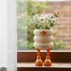 Large-capacity Duck-Shaped Desk Organizer Cartoon Design Duck Shape Pen Holder Ice Cream Theme Multi Functional Storage Bucket