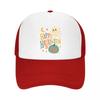 Playful Halloween Ghost Pumpkin Typo Mesh Baseball Cap Casual Hat Outdoor  For Womens Unisex FeUnisex