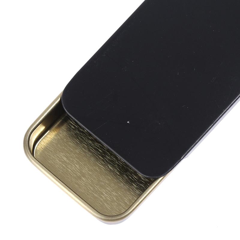 2Pcs Tinplate Small Push-Pull Box Solid Balm Box Metal Packaging Box