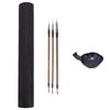 Beginner Calligraphy Set with 12 Water Writing Cloth Paper 3 Wood Handle Brush and Inks Dish for Writing Painting