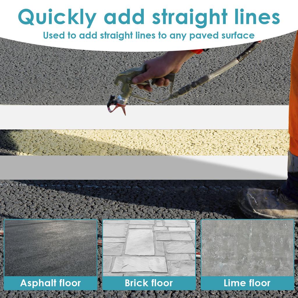 Parking Lot Line Stencil Silicone Parking Lot Marking Stencil Regular Line Roadway Straight Guide Templates for Sports Grounds