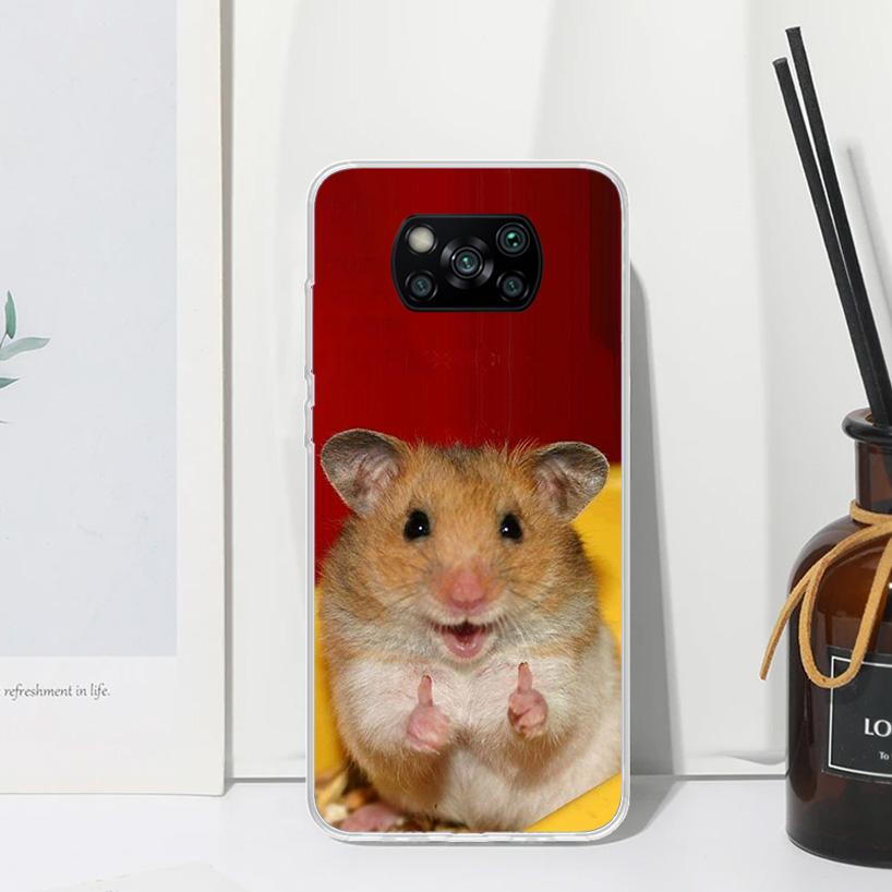 Cute Lovely Pet Hamster Phone Case For Xiaomi Poco X7 X6 X5 M7 M8 Pro F7 Ultra Redmi 15C 15 13C 13 12C 12 10 10C 10A Art Fundas