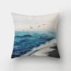 Blue Sea Landscape Ink Scenery Print Pattern Cushion Cover Home Living Room Sofa Decorative Pillow Pillow Cover 40X40CM