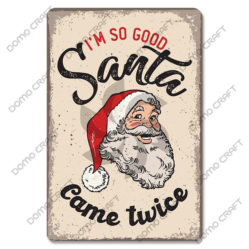Merry Christmas Poster Vintage Metal Tin Signs Cakes Music Box Christmas Tree Metal Plaque Bakery Candy Shop Home Wall Decor