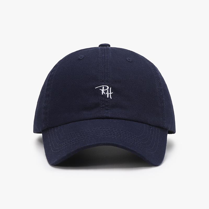 Hat Women's Spring Outdoor Soft Top Letter Embroidery Men's Baseball Cap Fashion Versatile Curved Brim Washed Cap Tide