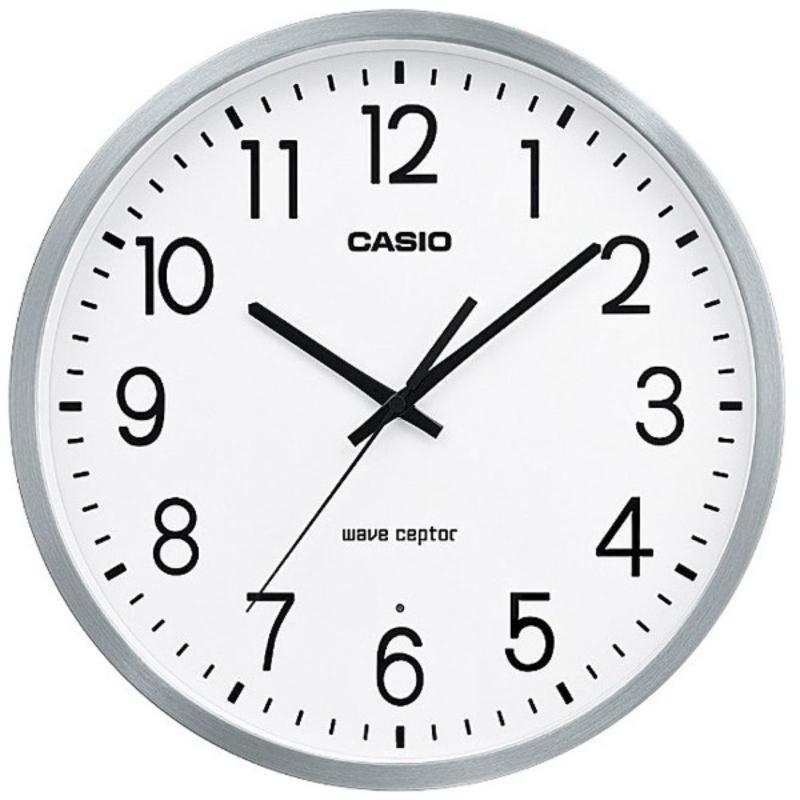 

wall clock wave ceptor silver IQ2100J8JF with automatic radio reception function