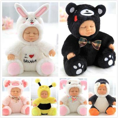 17cm Cute Lifelike Silicone Baby Dolls Newborn Toddlers Doll Real Reborn Baby Doll Kids Toy Gifts