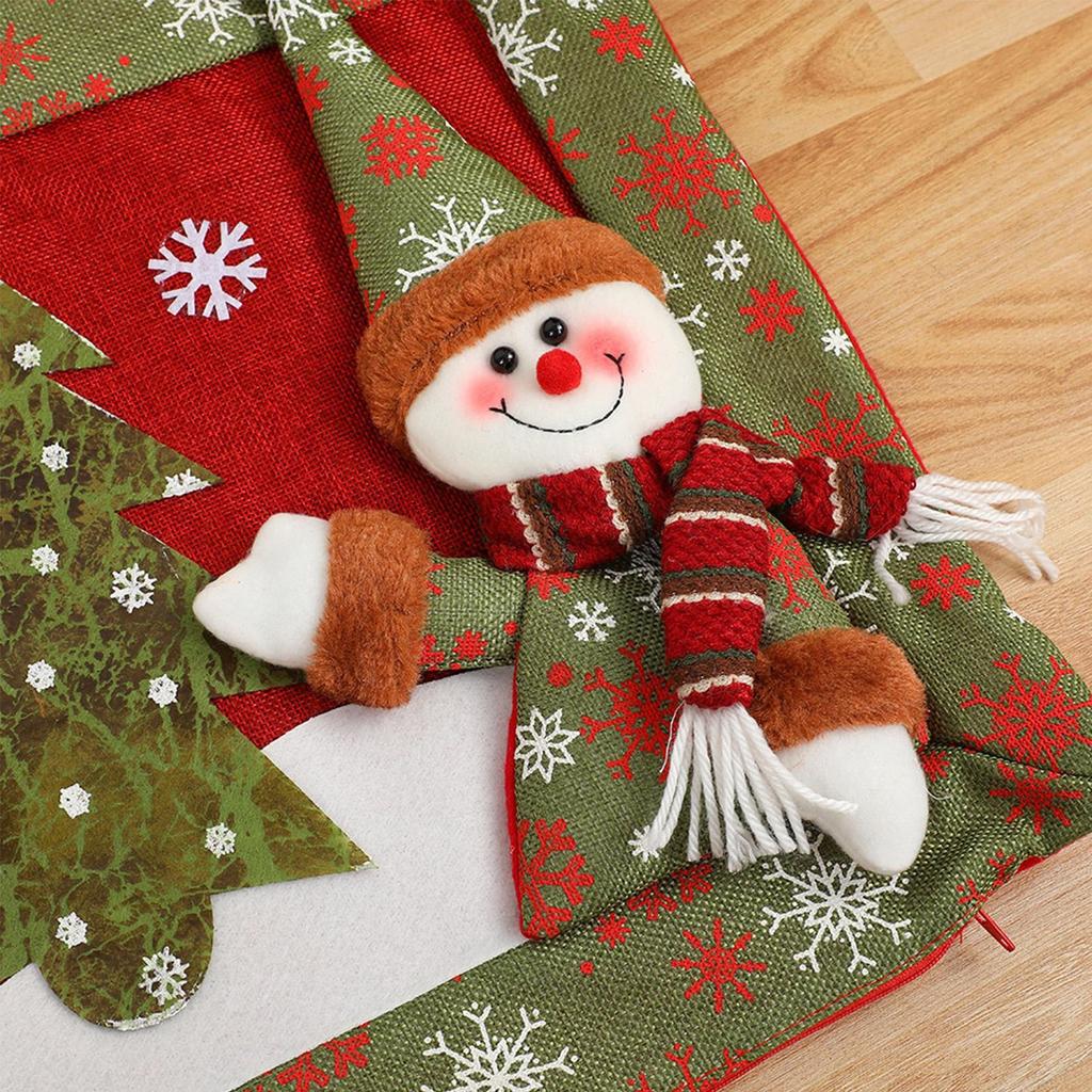 Christmas Pillow Covers 15x15Inch Christmas Theme Soft Pillowcase Cushion Covers With Tree And Snowflake Design For Home Living