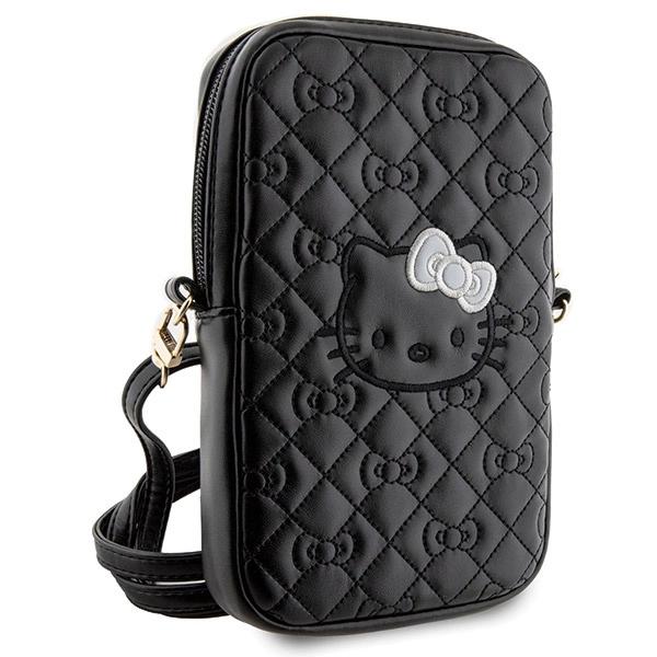 Hello Kitty Quilted Bows Strap Bag - Black