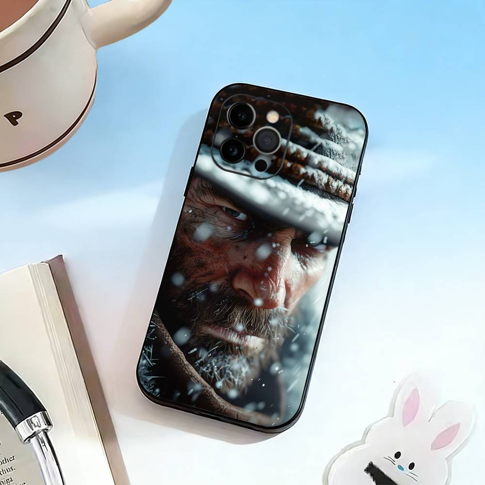 RDR2-Arthur Morgan Custodia per Telefono Per iPhone 17, 16,15,14,13,12,11 Plus,Pro Max, Altri Copertura Morbida Nera