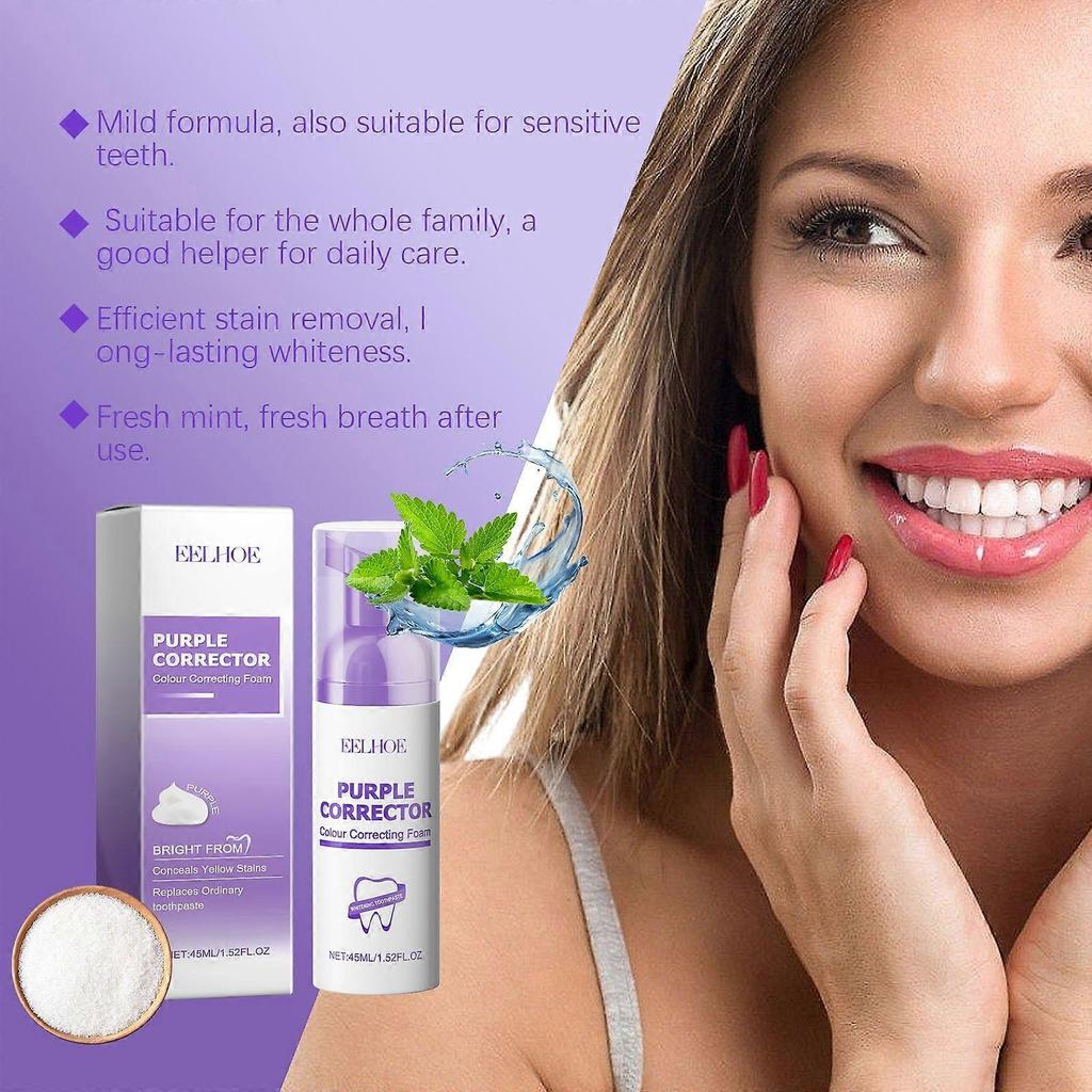 Limited time!!Eelhoe Tinting Teeth Mousse Cleans Teeth, Cares For Stains, Yellow Smoke, And Unpleasant Odors. Tooth Tinting Mousse