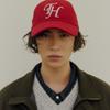 TRAFFIC HARMONY WOOL BLEND TH APPLIQUE LOGO DEEP-FIT BALLcap_RED