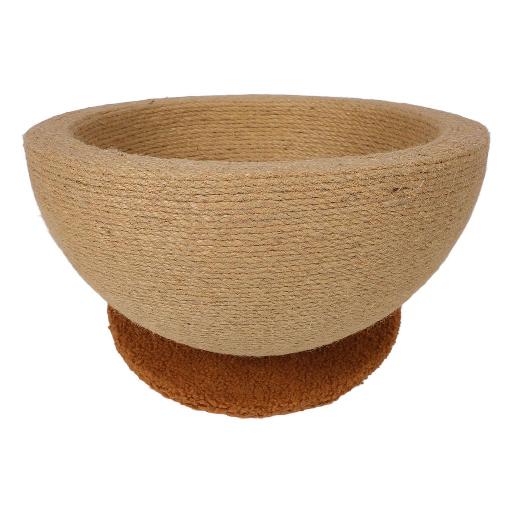Cat Scratching Board Bowl Multifunction 2 in 1 Sisal Cat Scratcher Lounge Bed For Kitten Tilted