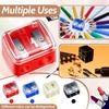 1 Pcs Eyeliner Sharpener, Dual Holes Eyeliner Sharpener, Compact Makeup Pencil Sharpeners, for Eyeliner Lip Liner Pencils