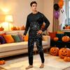 Family Matching Halloween Printed Pajama Set Long Sleeve Top and Pants for Parent and Child