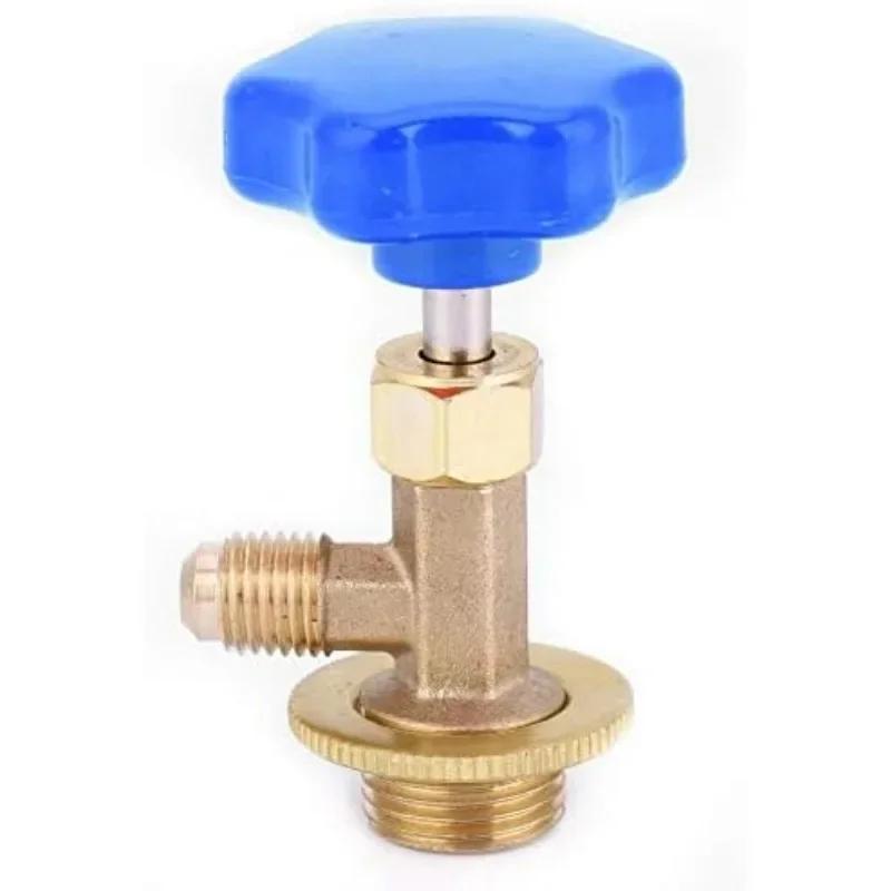 Refrigerant Bottle Opener Air Conditioner Refrigerant Can Tap Valve Bottle Opener Tool Brass Dispensing Valve R410 D4L5