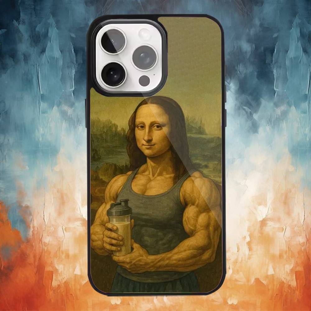 

Aesthetic David Mona Lisa Phone Case For iPhone 17 16 15 14 13 12 Pro Max Plus for Magsafe Mirror Wireless Magnetic Cover iPhone12PRO