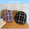 Pattern Checkered Fashion Women Casual Duckbill Cap For Summer And Autumn