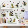 2 Stück Cartoon Niedlichen Panda Kinderzimmer Schlafzimmer Home Hintergrund Verschönerung Dekoration Wandaufkleber