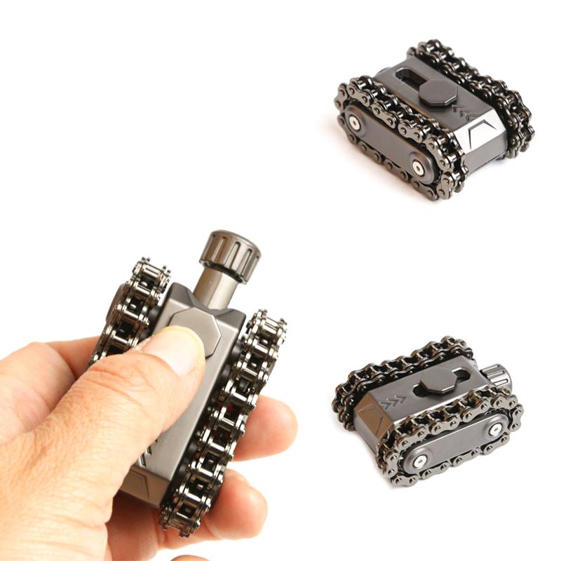 EDC Metalltank Fingerspitzen Spinner Kette Zahnrad Spielzeug Büro Stressabbau Spielzeug Büro Stressabbau für Erwachsene Kinder Geschenk Spielzeug