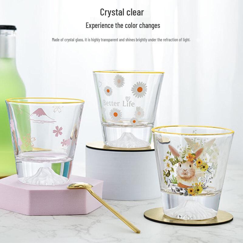 Shangqi Iceberg Gold Rim Glass Cup