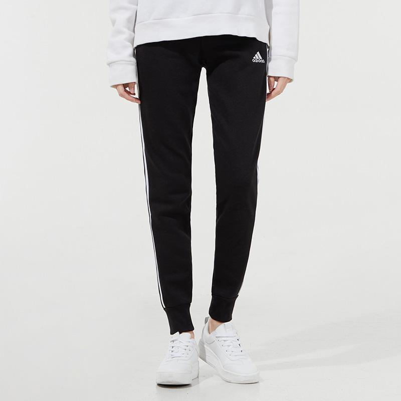 Adidas Sportovní souprava Ležérní bunda s kapucí Pletené zúžené kalhoty Dámské aktivní oblečení Černá GM5567+GM5551