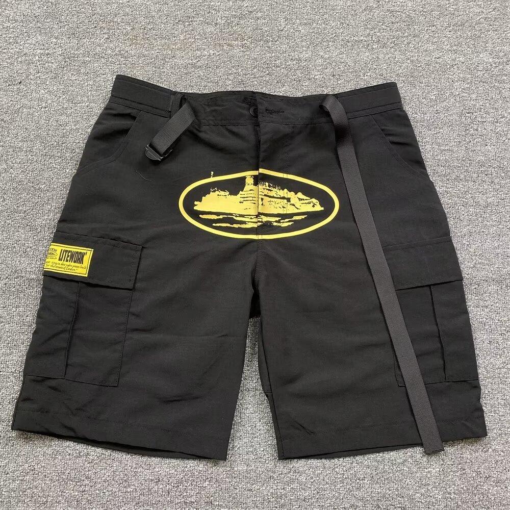 American Retro Cargo Shorts For Men Summer Casual Streetwear With Multiple Pockets For Teen Fashion