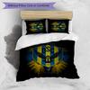 Duhok Sport Club  Printed 3PCS Bedding Set Soft Breathable Duvet Cover Pillowcases Set Washable Bedroom Decor Home Gift