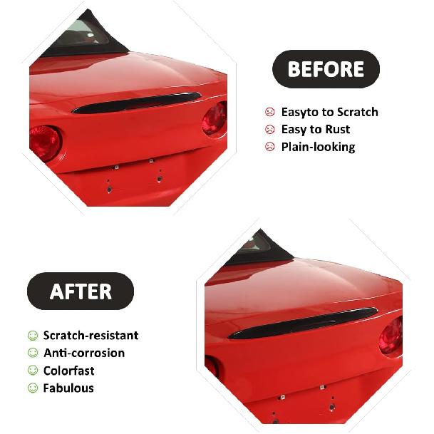 

Car Rear Tail Foglights Lamp Frame Cover for Chevrolet Corvette C6 2005-2013 Rear Bumper Reflectors Lights,HighBrake Light Stickers,Auto Exterior