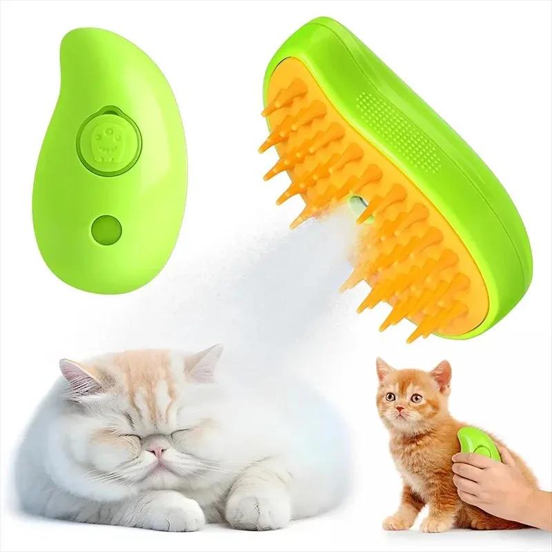 Cats Comb Dog Grooming Massage Pet For Dogs Steam Pets Electric Spray Triple Hair Removal Brushes Supplies Removes Hairs Home