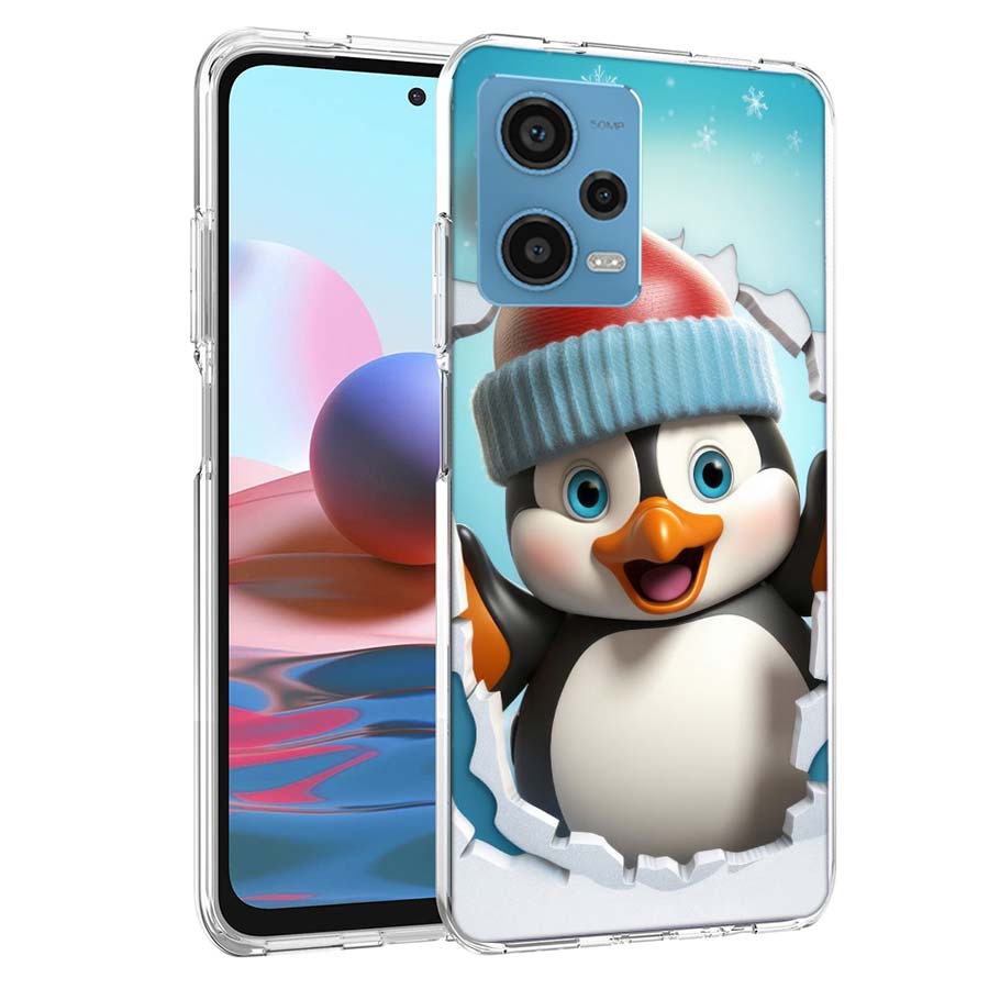 Süße kleine Pinguin Handyhülle Für Redmi Note 13 12 14 15 Pro Plus 13R 11 11T 11E 11S 10 Pro 10S 9 9S Hülle Handy Klar TPU Capa
